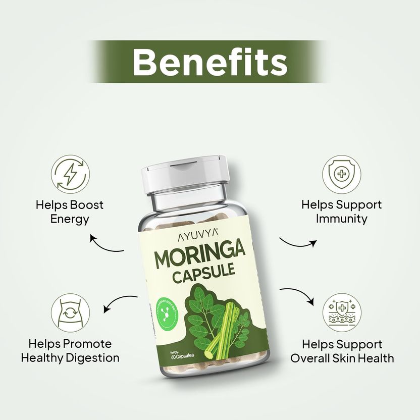 Ayuvya i-Gain+ & Moringa Capsules, 60 Count - Image 8