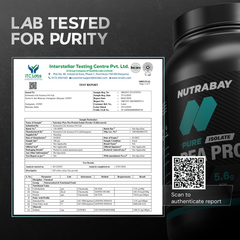 Nutrabay 100% Pea Isolate Plant-Based Protein 2 pounds - Image 5