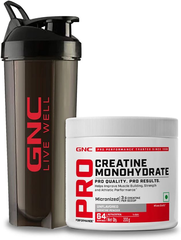 GNC Creatine Monohydrate 750ml with Black Shaker - Image 3
