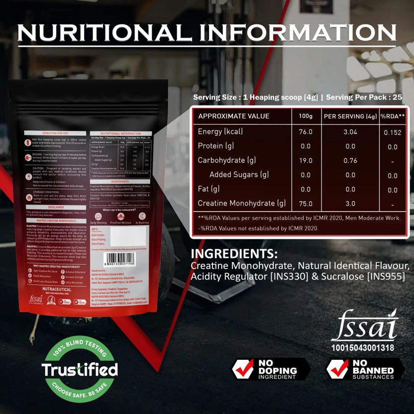 Nakpro Impact Whey Protein 1kg + 100g Creatine - Image 9