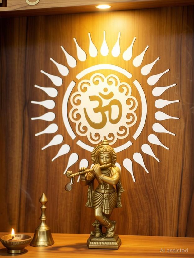 Gojeeva Kraft Engineered Wooden LED Temple - Image 5