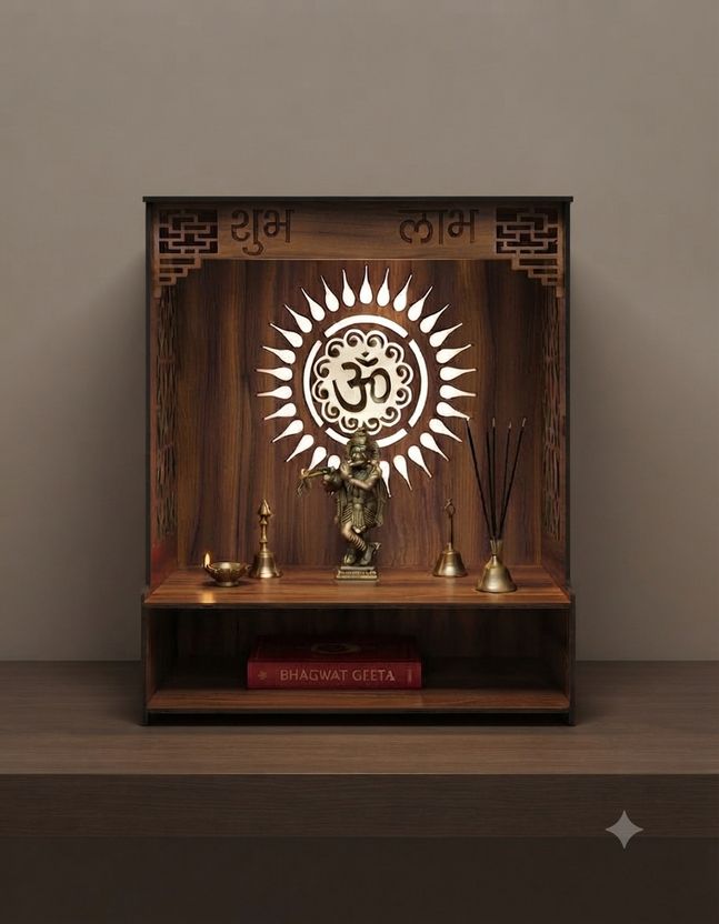 Gojeeva Kraft Engineered Wooden LED Temple - Image 1