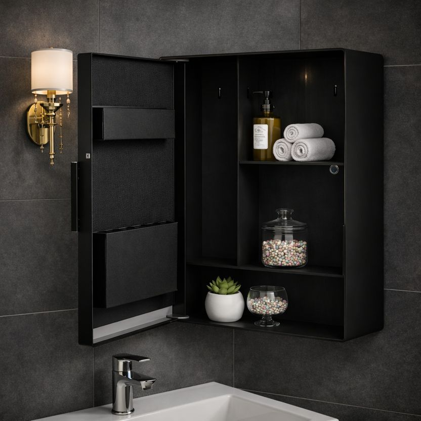 URBAN BMR ST BLACK Plastic Wall Shelf - Image 2