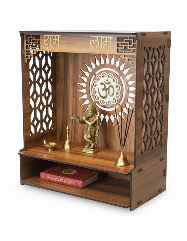 Gojeeva Kraft Engineered Wooden LED Temple - Image 7