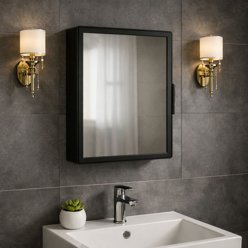 URBAN BMR ST BLACK Plastic Wall Shelf - Image 1