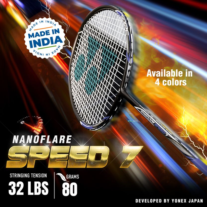 YONEX Nanoflare Speed 7 Blue Badminton Racquet - Image 9