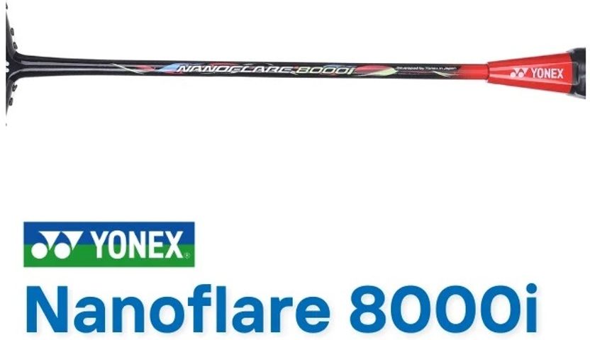 YONEX NANOFLARE 8000i Black, Red Badminton Racquet - Image 4