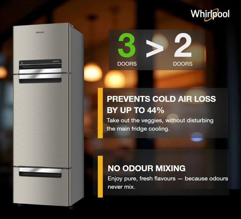 Whirlpool 235 L Triple Door Frost Free Refrigerator - Image 2