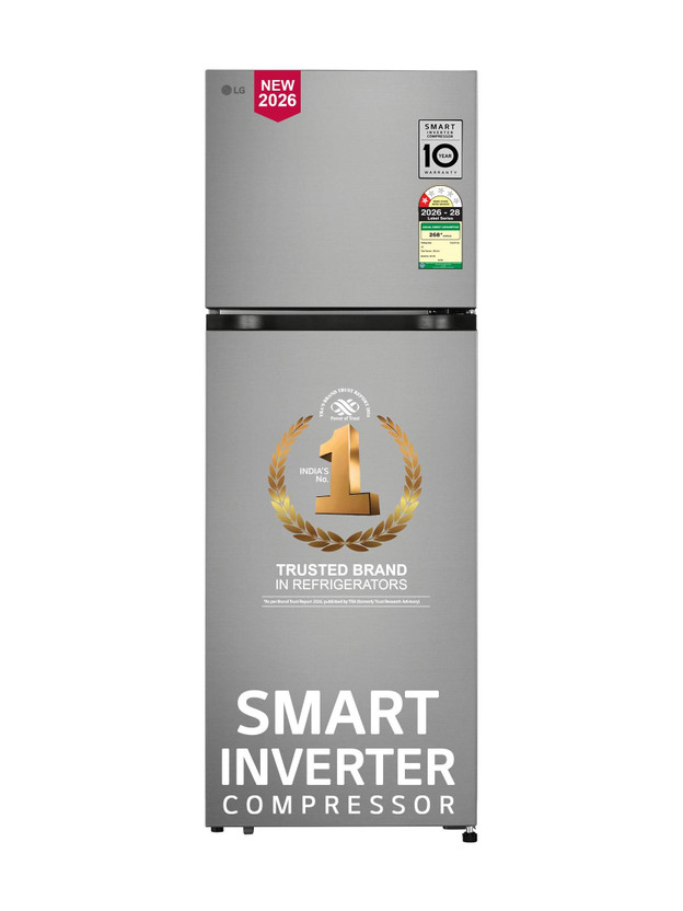 LG 251 L Frost Free Double Door 1 Star Refrigerator with Smart Mode, Multi Air Flow Cooling, Works Without Stabilizer, Inverter Compressor, Fresh Zone & 2026 Model