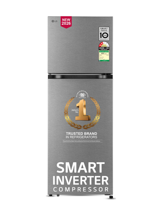 LG 251 L Frost Free Double Door 2 Star Convertible Refrigerator with Convertible, Smart Mode, Multi Air Flow, Deodorizer, Fresh Zone, Works Without Stabilizer, Inverter Compressor, Auto connect & 2026 Model