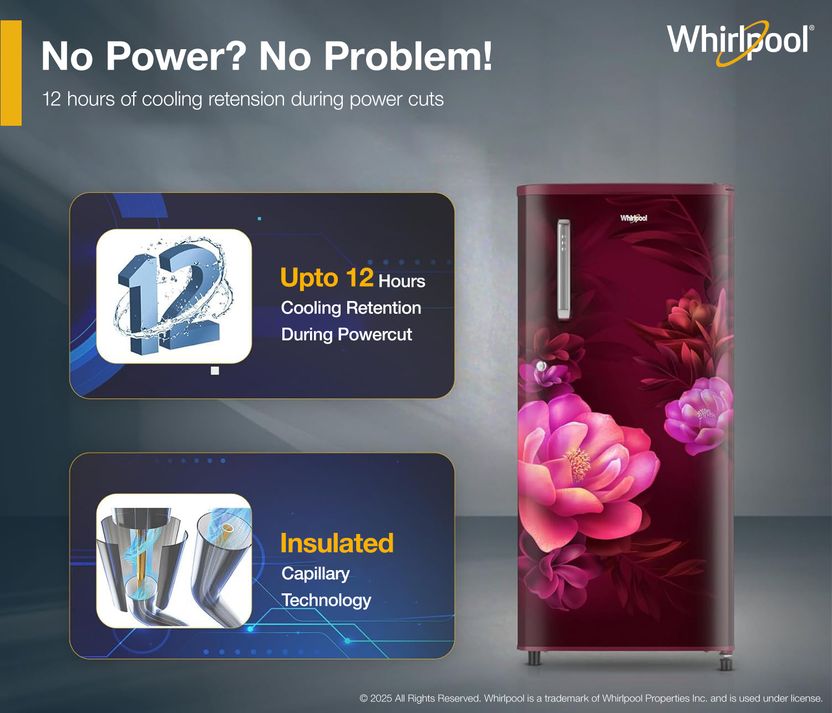 Whirlpool 184 L Direct Cool Single Door 2 Star Refrigerator with upto 9 hour cooling retention, fridge, (2026 Model) Online at Best Price in India - Image 8