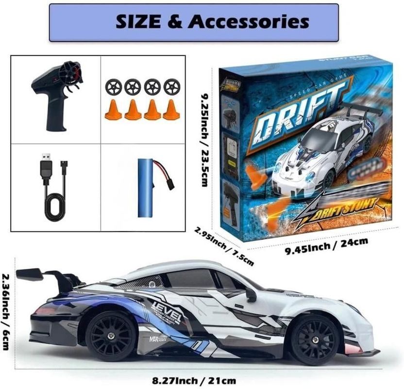 ETYMOCA RC Drift 1:24 Scale 4WD 2.4GHz Remote Control Car - Image 3