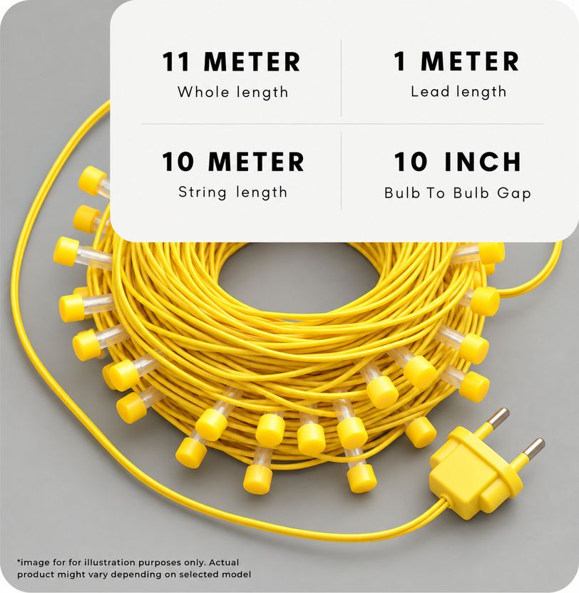 Telca 40 LEDs 11m Gold Ball Rice Lights Pack of 1 - Image 3