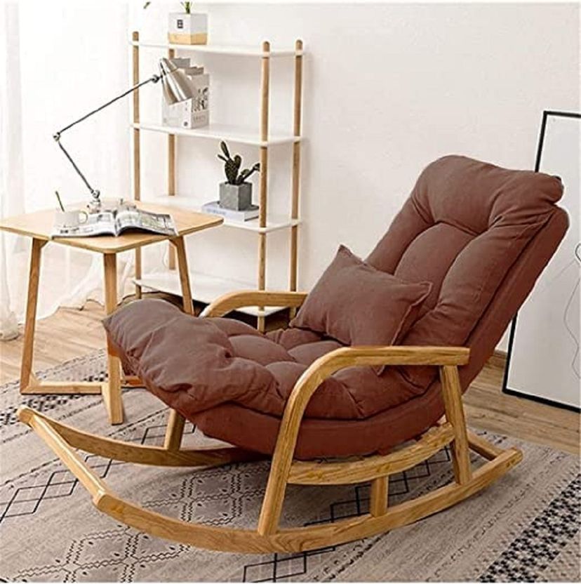 Artistic Wood Rocking Chair - Image 1