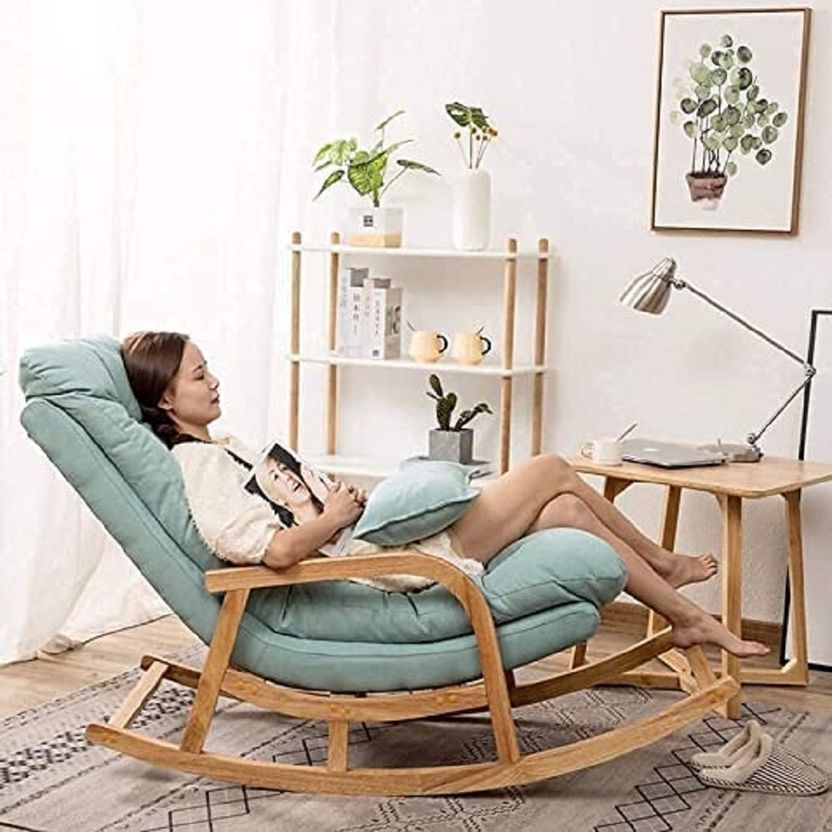 Artistic Wood Rocking Chair - Image 4