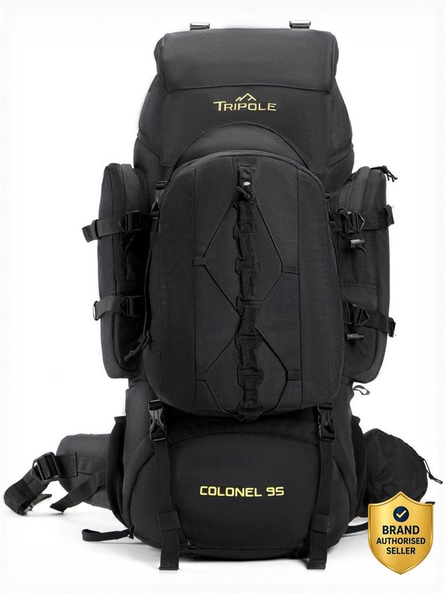 Tripole Colonel 95L Black Rucksack with Detachable Day Pack - Image 1
