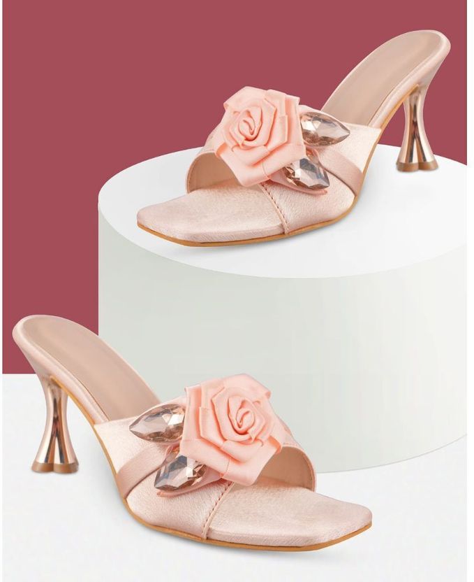 hunyza Women Heels Sandal Pink 5 - Image 1