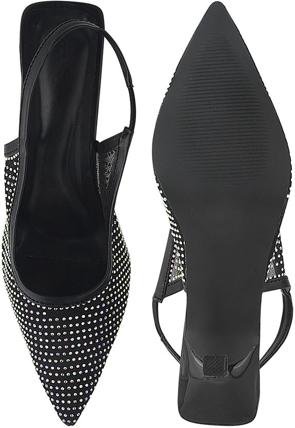 SELFIEE Women Heels Sandal Black 5 - Image 6