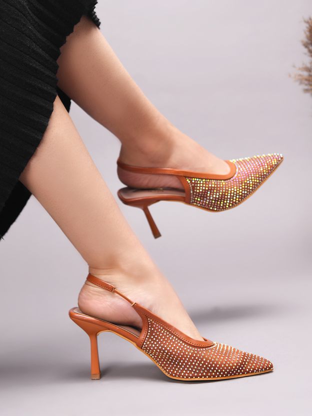 SELFIEE Women Heels Sandal Black 5 - Image 9