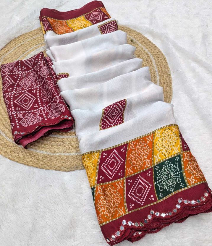VD PRINTS Multicolor Silk Blend Saree - Image 2