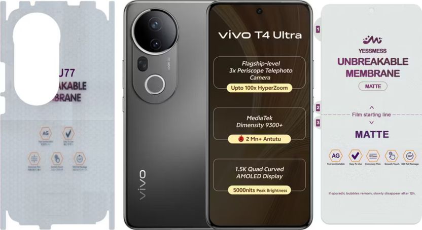 Juster Front and Back Screen Guard for T4 Ultra 5G - Image 1