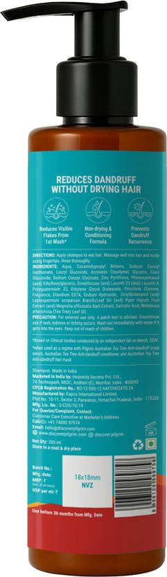 Pilgrim Australian Tea Tree Anti Dandruff Shampoo 200ml - Image 9