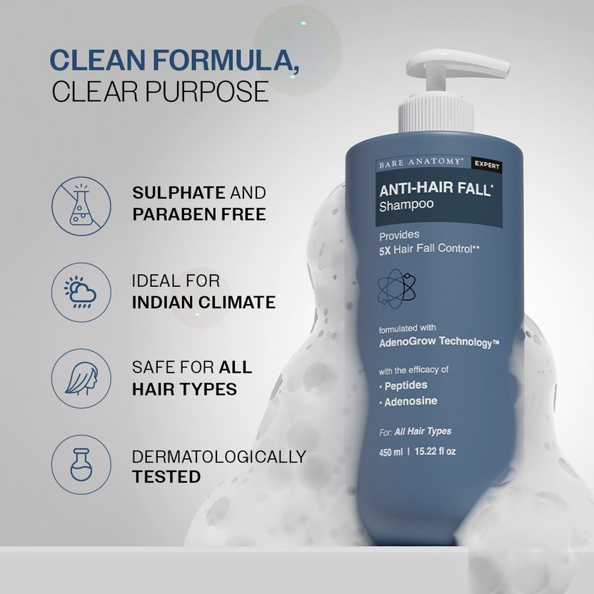 BARE ANATOMY Anti Hair Fall Shampoo 250 ml - Image 10