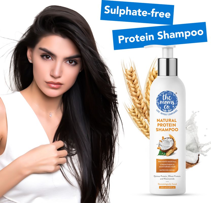The Moms Co. Shampoo with Hydrolyzed Silk & Wheat Proteins 200ml - Image 3