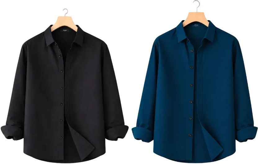 THE WINE HOUSE Men Light Blue Casual Shirt - Image 5