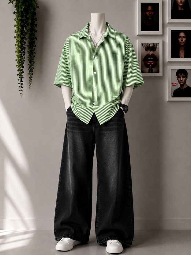 Asta Moda Men Pink Striped Casual Shirt - Image 3