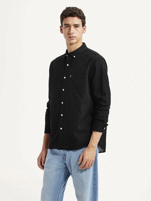 Levi's Men Slim Fit Solid Button Down Shirt - Image 3