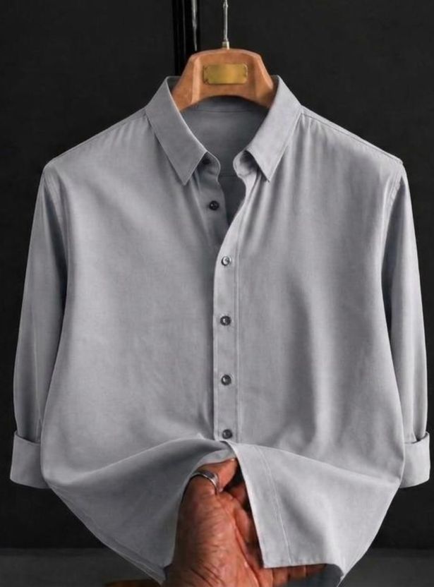 DEARISE Men Embroidered Casual Cream Shirt - Image 8
