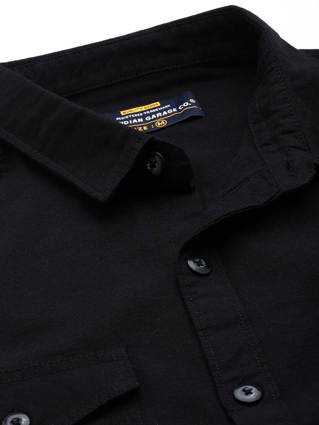 The Indian Garage Co. Men Regular Fit Solid Shirt - Image 2
