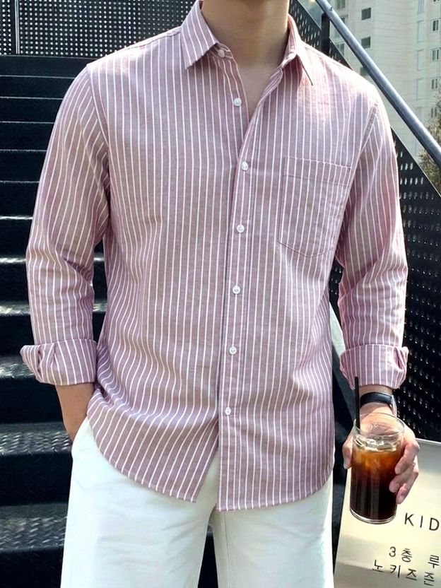 indossare Men Yellow Striped Casual Shirt - Image 6