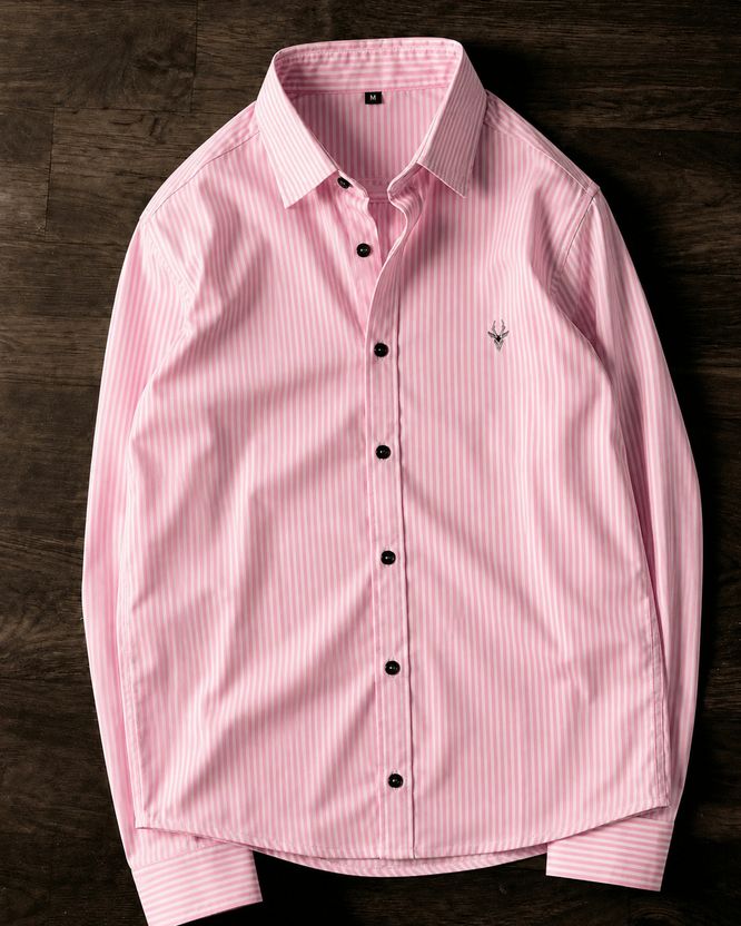 JACKBELLA Men Striped Casual Brown Shirt - Image 4