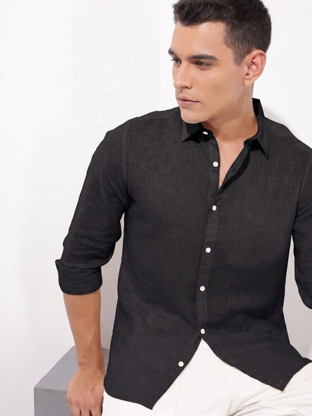 SHIRTZONE Men Solid Casual Light Blue Shirt - Image 6