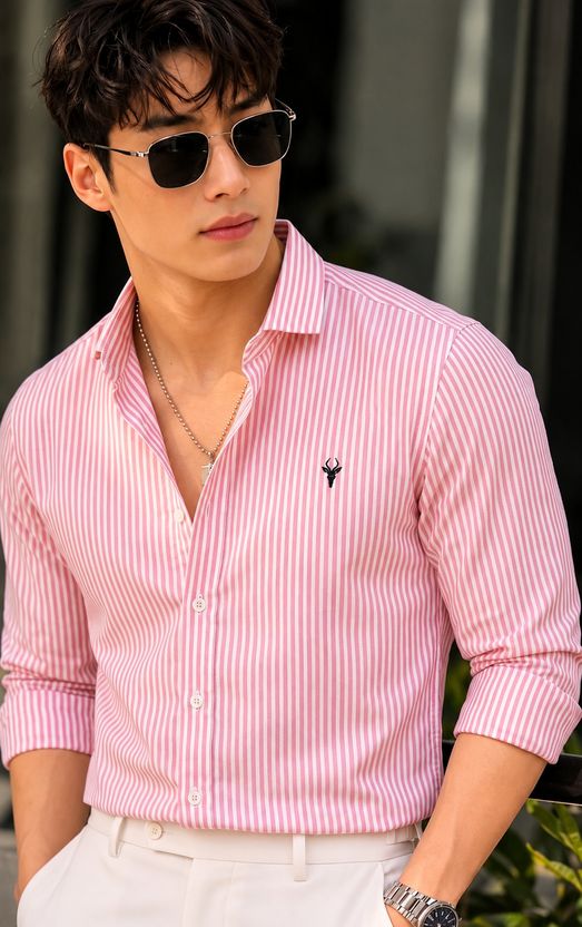 spela Men Regular Fit Striped Shirt - Image 7