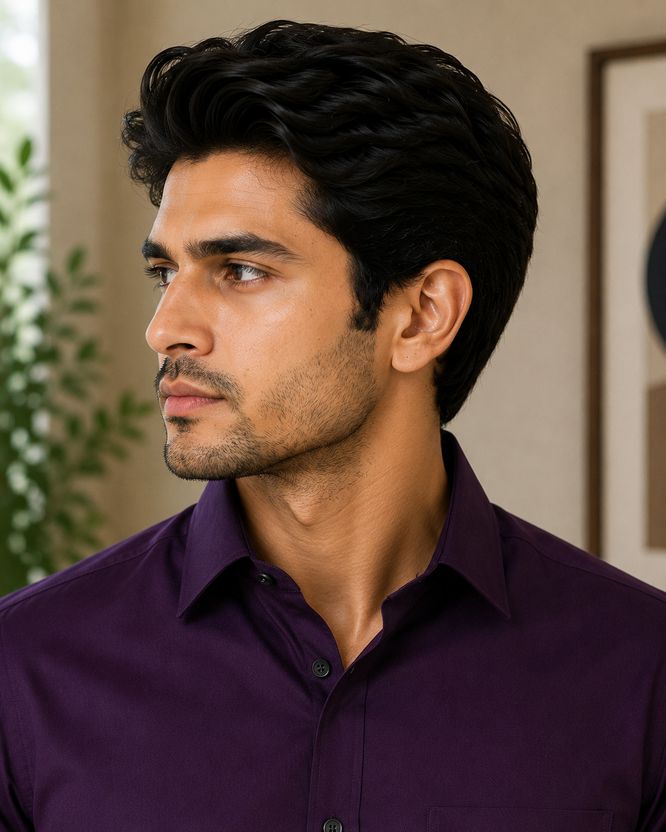 FUBAR Men Slim Fit Solid Spread Collar Shirt - Image 2