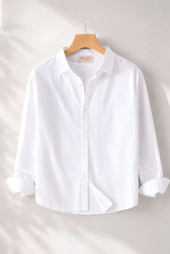 Clothisto Men White Casual Shirt - Image 1