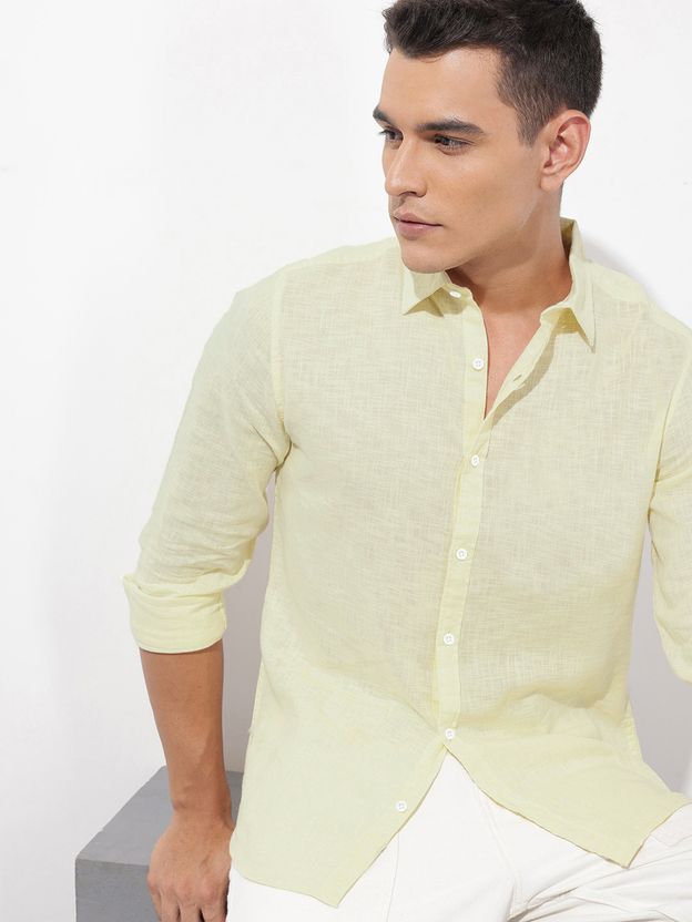 SHIRTZONE Men Solid Casual Light Blue Shirt - Image 10