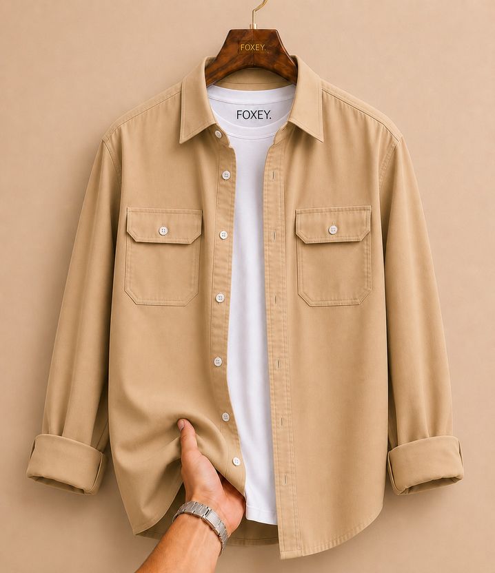 FOXEY Men Regular Fit Slim Collar Casual Shirt - Image 9