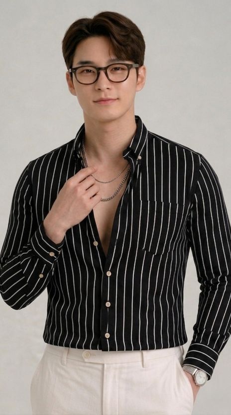 SEEWAYS Men Light Blue Striped Shirt - Image 5