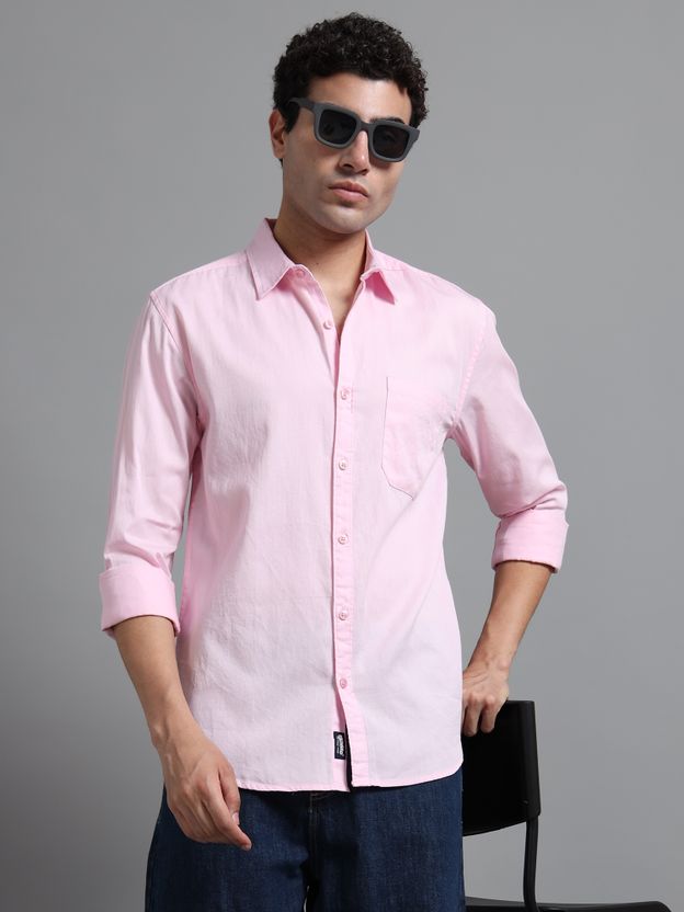 Proword Men Pink Casual Shirt - Image 2