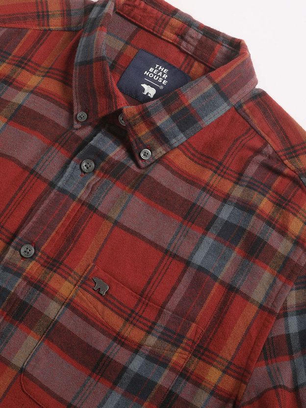 THE BEAR HOUSE Men Slim Fit Checkered Shirt - Image 6