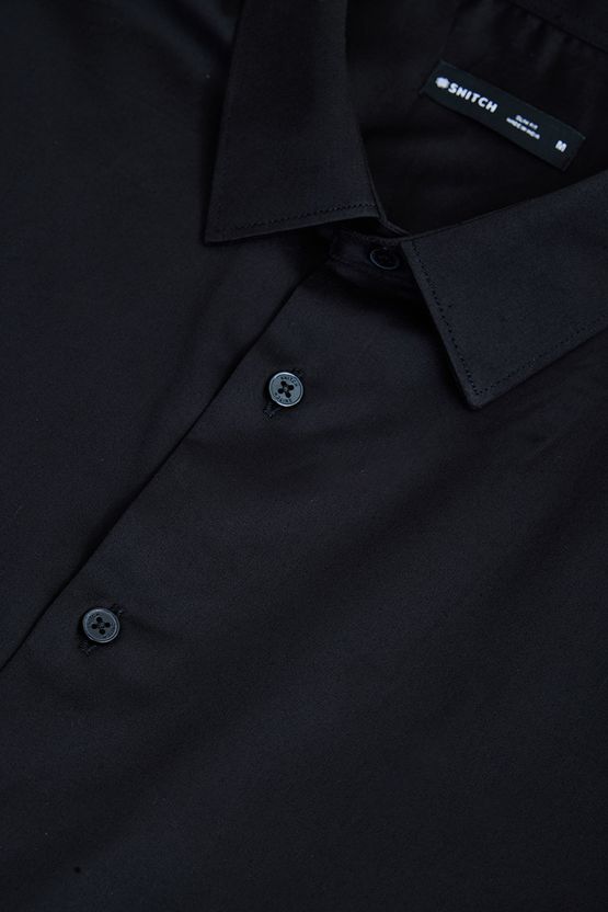 Snitch Men Black Formal Shirt - Image 6