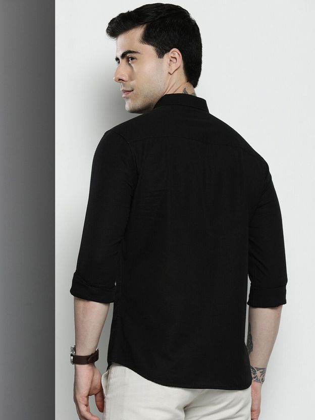 The Indian Garage Co. Men Regular Fit Solid Shirt - Image 4