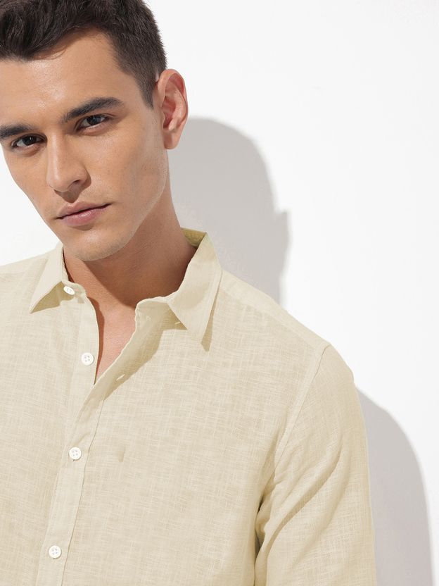 SHIRTZONE Men Solid Casual Light Blue Shirt - Image 9