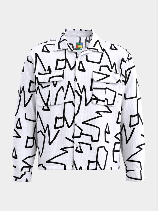 The Indian Garage Co. Men's Printed Casual Cut Away Shirt - Image 5
