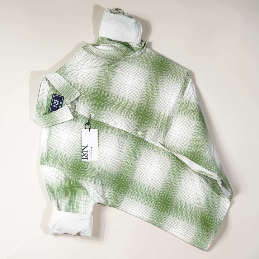 N AND J Men Checkered Casual Black, White Shirt - Image 6