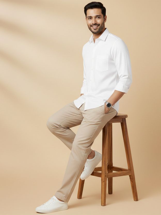 METRONAUT Men White Casual Shirt - Image 5